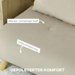Bäddsoffa Soffa med Sovfunktion Beige av Sammetslook ve Trä för Vardagsrum ve Sovrum Soffa med Ländkudde 130 x 78 cm