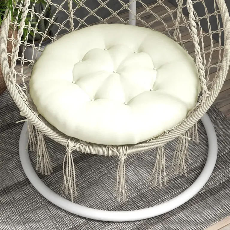 Trädgårdsstolsdyna Sittdyna Beige av Polyester 10 cm