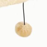 Kattklättervägg Klösmöbel 5 Delar Set med Hus Beige av Plysch för Katter upp till 5 kg Väggmonterad Ram med Hoppplattformar