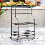 Trädgårdsredskapshållare Kvasthållare Svart av Metall ve Plast för Garage ve Bod Multifunktionellt Ställ 40 kg 77 x 40 x 97 cm