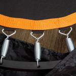 Studsmatta Fitness Rebounder Hopfällbar Svart av Stål och Tyg för Vuxna Ministudsmatta med Handtag 100 kg Ø 102 cm