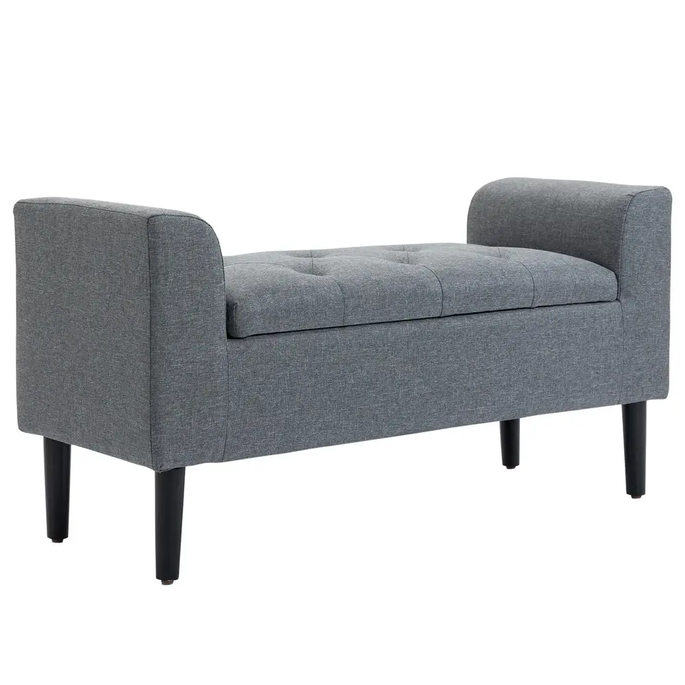 Bänk Förvaringsbänk Stoppad Pall 116 x 44 x 58 Cm