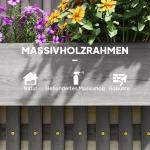 Blomlådor 3-pack för Väggmontering med Justerbar Placering Hållbar och Prisvärd Grå Massivt Trä för Odling 60 x 16 x 80 cm