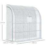 Växthus i Tunnelmodell, Rymligt Drivhus med UV-Skydd och Rullgardin, Optimalt Klimat för Odling, Vit, 200 x 100 x 215 cm