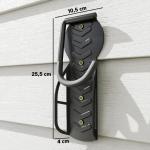 Cykelväggfäste Cykelställ vertikalt Svart av Metall för Garage Set med 4 Vikbara Fästen för MTB och Racercykel 30 kg