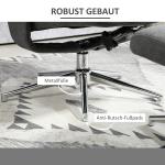 Vilstol med Fotpall, Justerbart Ryggstöd, Sammetslook, upp till 150 kg, Antracit