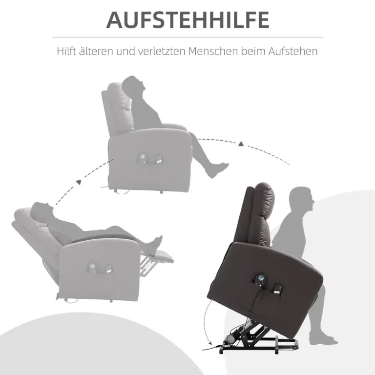 Relaxfåtölj Fåtölj Brun av Konstläder och Metall
