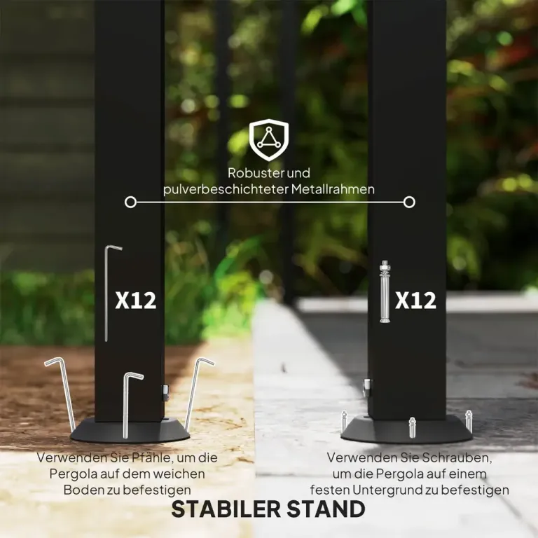 Påbyggnadspaviljong Pergola med Tak 3X5X2,5 m