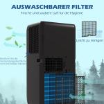 Luftkonditionering AC Svart av Plast och Metall för Hemmet Mobil 3-i-1 Kylning Ventilation Avfuktning LED Fjärrkontroll 9000 BTU