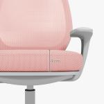 Ergonomisk Kontorsstol med Vridfunktion, Höjdjusterbar, Rosa, 55 x 48 x 82,5–94,5 cm