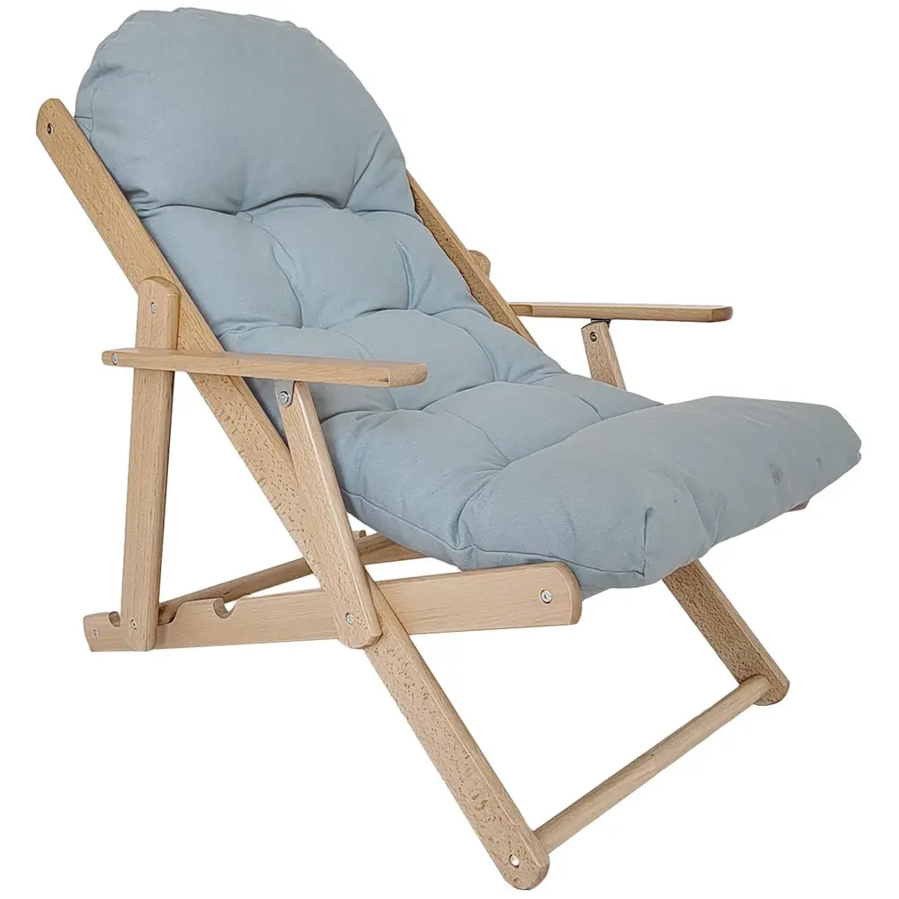 Fåtölj med Ryggstöd och Ram i Bokträ Ergonomisk