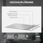 Badrumsspegel Väggspegel Silver av Glas för Badrum LED Belysning med Touch och Anti-Imma 70 x 50 cm