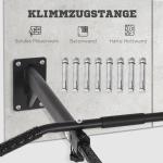 Pull-Up Bar Väggmonterad med Öglor för Boxningssäck Robust Stålkonstruktion Svart 93,5 X 65 X 17 Cm