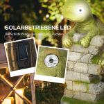 Trädgårdsfigur Sköldpadda med Solcellsbelysning och Väderbeständig Yta för Dekoration Hållbar och Prisvärd Flerfärgad Resin