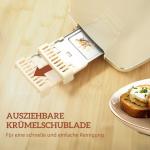 Frukostset Digital Gräddvit Rostfritt Stål för Kök Vattenkokare och Brödrost med LED-touchskärm och Smarta Funktioner Modern