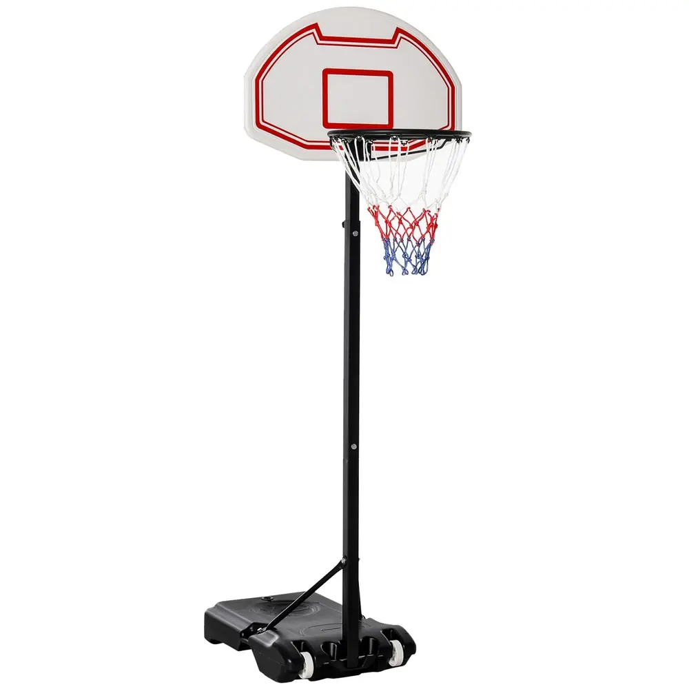 Portabelt Basketställ för Barn Justerbart 194–249 cm, Svart
