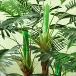 Konstgjord Palm, Realistiska Grenar, Dekorativ Växt, Plast och Kruka, Brun + Grön, 1 m