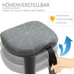 Ergonomisk Kontorspall med Vridfunktion, Höjdjusterbar 65,5–83,5 cm, 120° Lutning, Grå