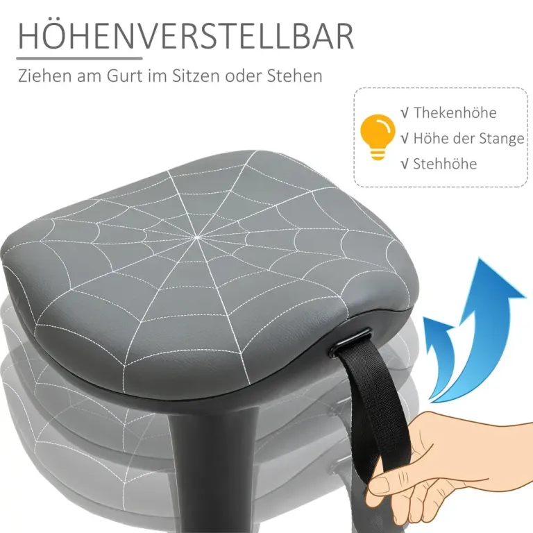 Ergonomisk Kontorspall med Vridfunktion 65,5–83,5 cm