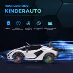Barnelbil 12V, Lamborghini SIAN SUV, 2 Körlägen, Fjärrkontroll, Musik (MP3/USB), LED, 37–60 Månader, Vit, 108 x 62 x 40 cm