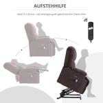 Massagestol med Ståhjälp Mörkbrun av Sammet och Metall för Vardagsrum Elektrisk Avslappningsstol med Värme och USB Port 8 Punkter
