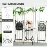 Bistroset i Mosaik 2 Delar, Färgglatt Balkongset med Bord och Två Stolar, Dekorativ Sittgrupp med Keramikplattor, Flerfärgad