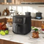 Hot Air Fryer, 8 L med 8 Program och LED-skärm, Svart
