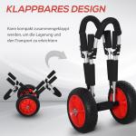 Surfvagn Surfbräda Transportvagn Hopfällbar Vadderad PU-Däck Aluminium upp till 45 Kg 64 X 55 X 38,5 Cm