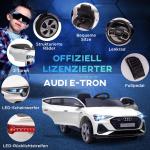 Elektrisk Bil Audi E-Tron för Barn, Licensierad Leksaksbil med Fjärrkontroll, Lyxig Körupplevelse med Musik, Vit, 3-5 år
