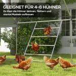 Kycklingstege med 4 Sittpinnar, Väderbeständig, för 4–6 Kycklingar, Stål och Trä
