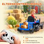 Elektrisk Åktraktor med Fjärrkontroll och Mjukstart för Barn 3-8 År, Blå