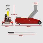 Hydraulisk Domkraft för Bil och SUV med Överbelastningsskydd för Garage Hållbar och Stabil Röd Stål 2 t 120–300 mm