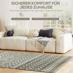 Indoor/Outdoor Matta med Boho Design, Easy Clean, Grå