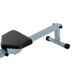 Roddmaskin med LCD Motionscykel Effektiv Hemmaträning Stål och PVC LCD Display Grå 130 X 47,5 X 67 Cm