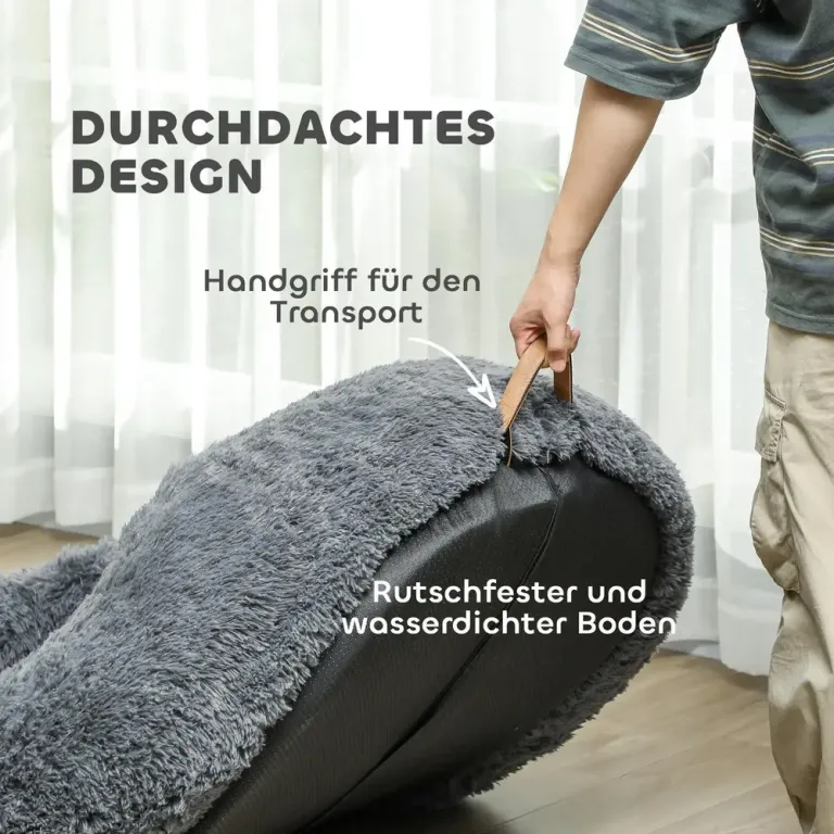 Hundsäng Kattsäng Mörkgrå av Plysch för Hundar