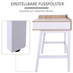 Skrivbord med Förvaringsfack, Modernt Datorbord med Rymlig Låda, Mångsidig Arbetsstation med Stor Bordsskiva för Kontor, Vit/Ek