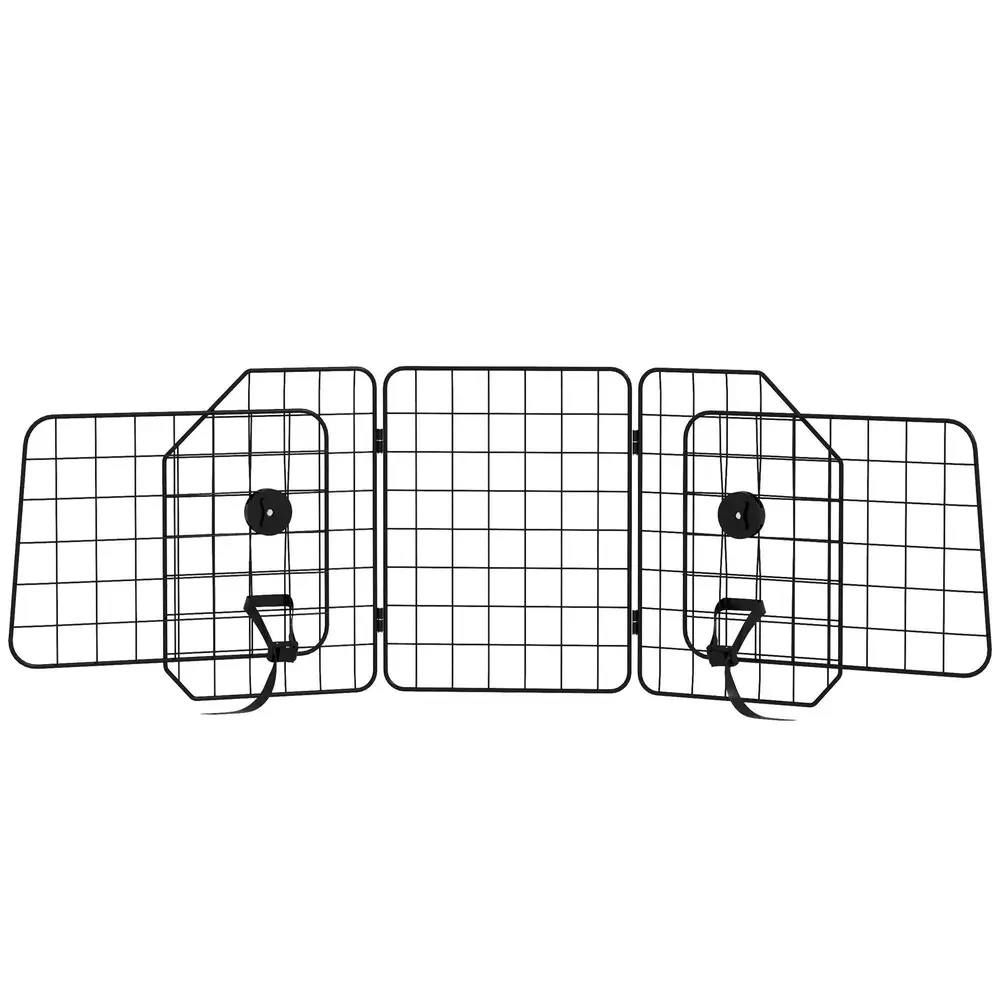 Hundgaller Bilgaller Svart av Stål för Hundar 93-150 cm