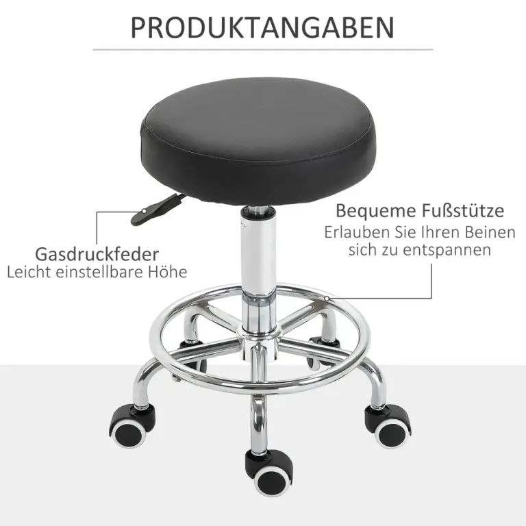 Salongspall Höj- och Sänkbar Konstläder Upp 50–64 cm
