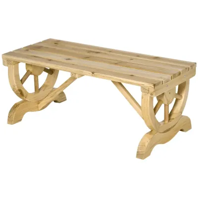 Trädgårdsbänk i Rustik Stil Enkel 98 x 50 x 39,5 cm