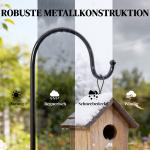 Herdekrok Trädgård 2-pack Svart Metall för Lyktor och Blomkrukor Trädgårdsdekoration med 5 Spetsar Stabil 160 cm