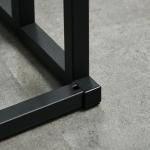 Handduksställ Badhanddukshållare Svart av Stål och Bambu för Badrum Fristående med 3 Stänger Modern Design Praktisk