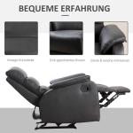 Justerbar TV-Fåtölj i Konstläder, Bekväm Relaxstol med Ergonomiskt Ryggstöd, Stilren Vilostol för Vardagsrum, Brun, 75 x 92 x 99 cm