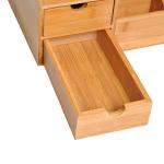 Skrivbordsarrangör Kontorsförvaringslåda 2 Lådor Praktisk Organisering Natur 33 X 20,5 X 15,5 Cm