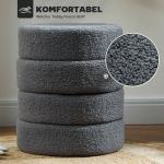 Rund Pall i Teddyfleece upp till 120 kg, Mörkgrå, Ø40x45 cm