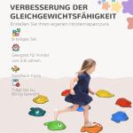 Balansstenar Flodstenar Flerfärgad av Plast för Barn Lek Staplingsleksaker och Balansspel upp till 80 kg 9 Delar