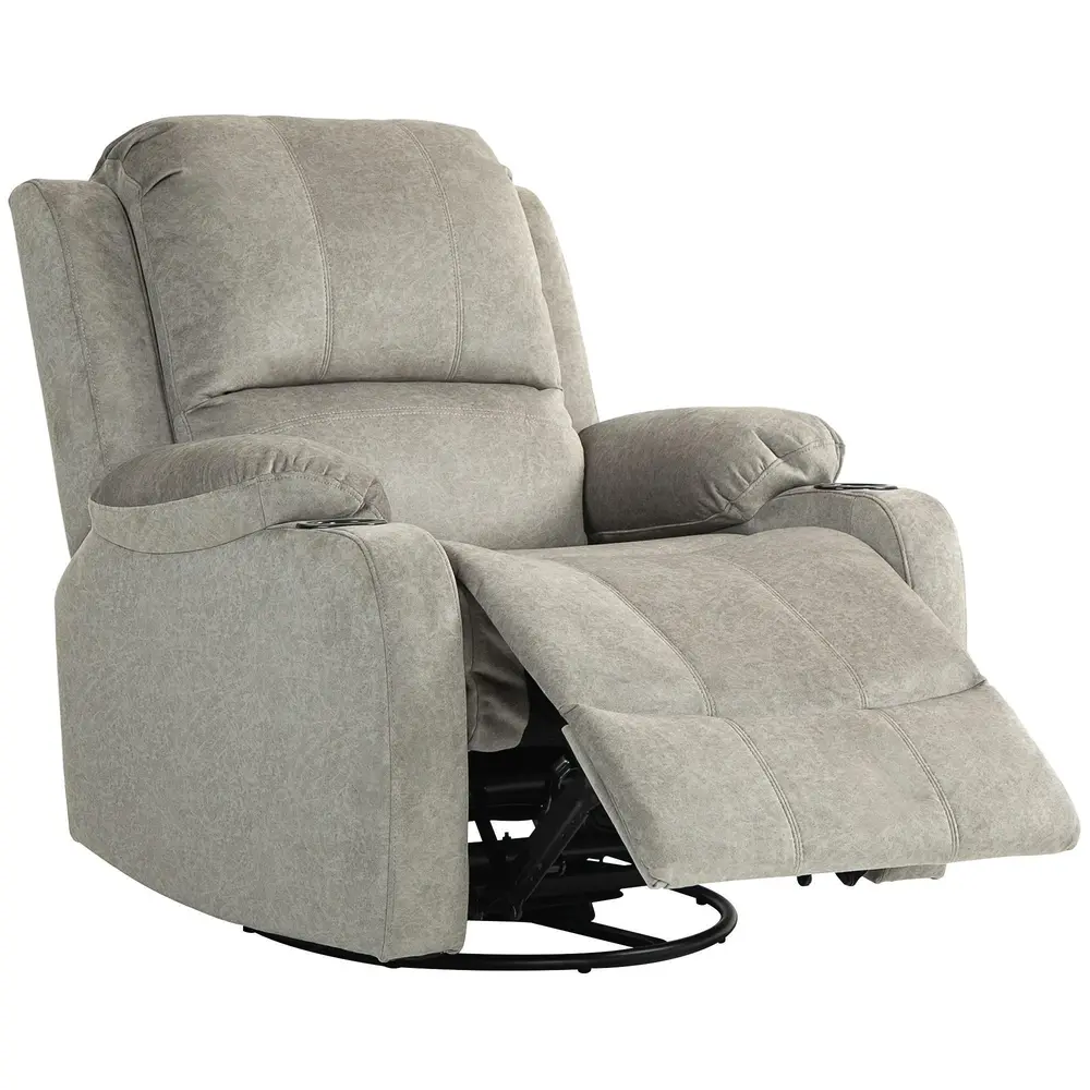 TV-Fåtölj Relaxstol Brun av Tyg och Metall 87 x 95 x 102 Cm