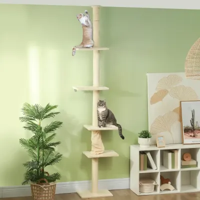 Klösträd Takhög Krämvit av Sisal och Plysch för 225-275 cm