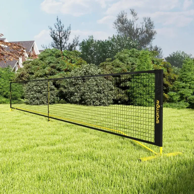 Pickleballnät Bärbart Nät Gul av Metall och Nät 6,7 m