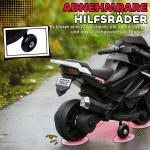 Elmotorcykel Barn Svart Plast för Barn Elektrisk Leksak med Strålkastare och Musikfunktion Säker Körning 2,5 km/h