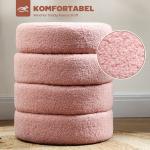 Rund Pall i Teddyfleece upp till 120 kg, Rosa, Ø40x45 cm